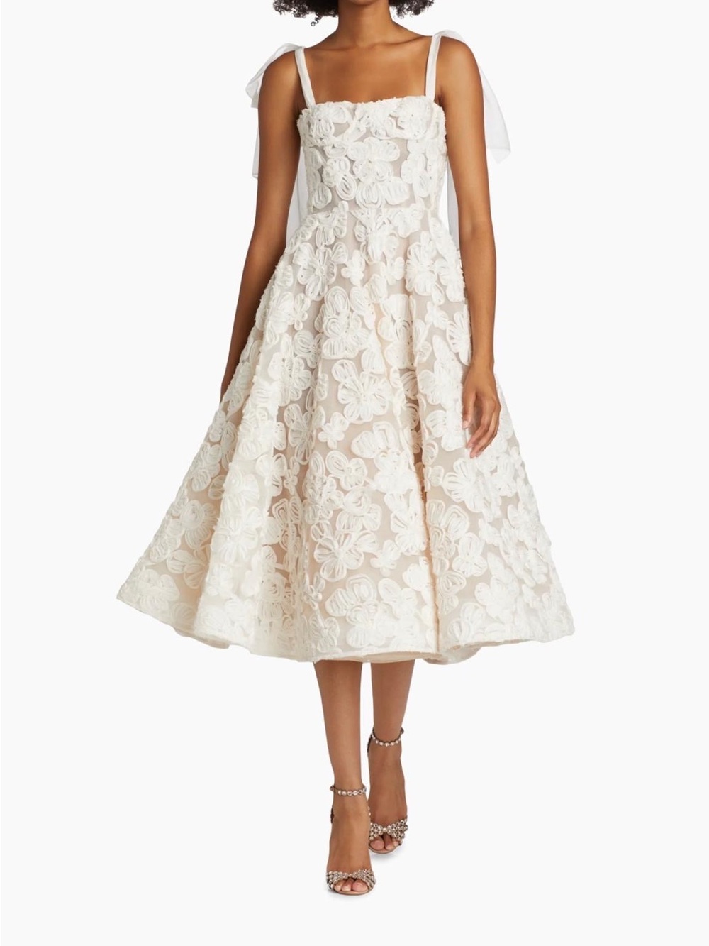 Bronx and Banco Sabrina White Midi Dress